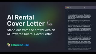 AI Powered Rental Cover Letter 🦾 screenshot 1
