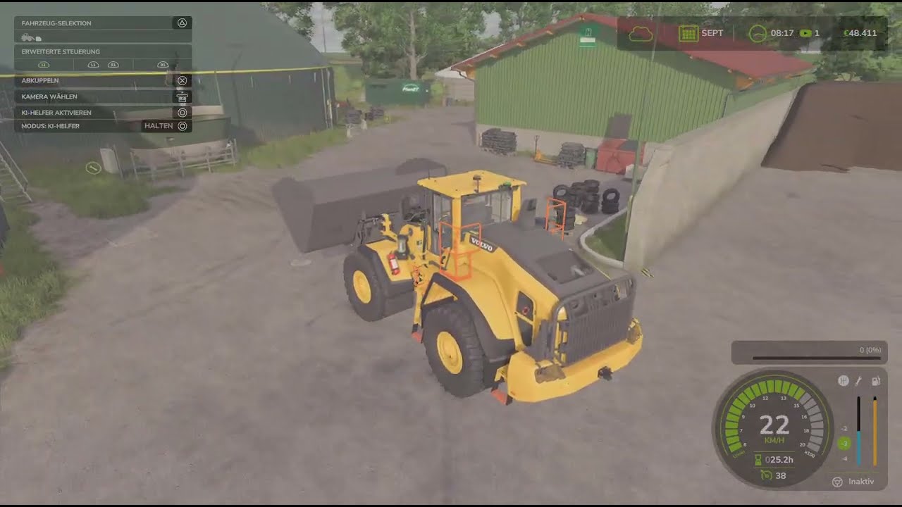 Farming Simulator 25 neuer radlader am hof und BGA arbeit zu tun