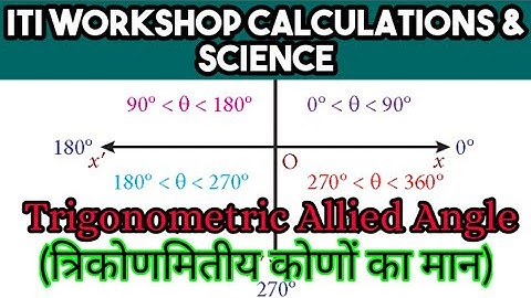 🔵 ITI Workshop Calculations and Science |🔸Trigonometric Allied Angle | Class-7 |
