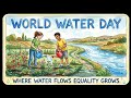 World Water Day Drawing or Poster Making Water And Gender Theme 2026 