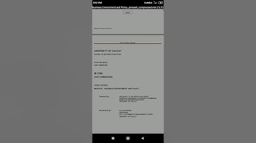 Calicut University mcom business environment and policy