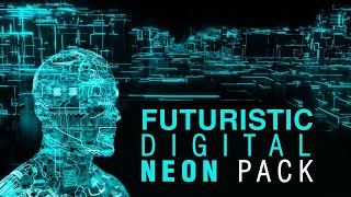 Futuristic Digital Neon Pack || VJ Loops Pack