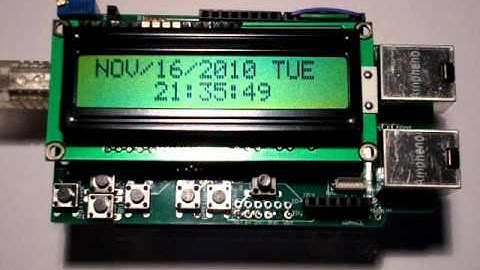 Phi-1 shield for Arduino running a clock program