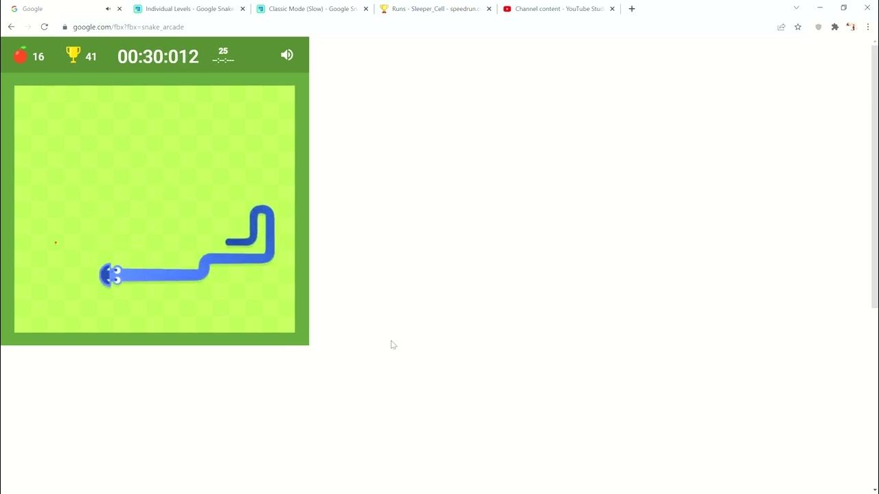 Google Snake Game Category Extensions _ Classic Mode _ 50 Apples (1 min 39 sec 291ms) YouTube
