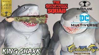 Mcfarlane King Shark Megafigs Gold Label and King Shark BAF Suicide Squad DC Multiverse UNBOXING