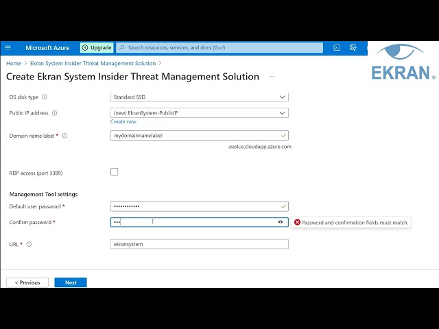 How to Deploy Ekran System on Azure