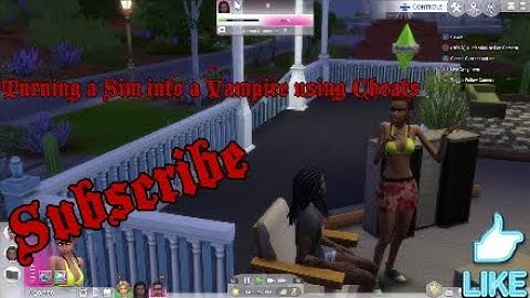 The Sims 4 (Turning a Sim into a vampire using cheats)