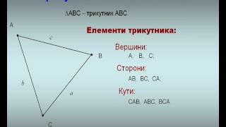 Трикутник та його елементи Трикутник та його елементи