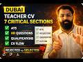 Teacher CV for Dubai (2026):🔥 7 Sections That Get Shortlisted (ATS-Friendly)