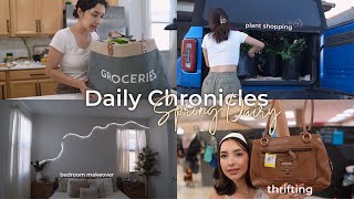 Daily Chronicles | thrift shopping, bedroom makeover, plant shopping, groceries + more
