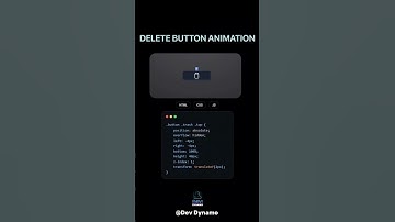Learn how to craft a smooth delete button animation using CSS!🗑️ #CSSAnimations #WebDesign #Frontend