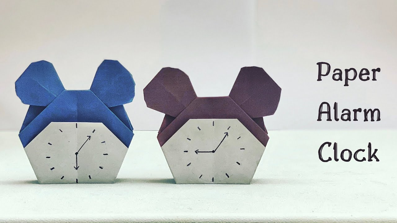 Diy Paper Alarm Clock Paper Crafts For School Paper Craft Easy