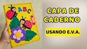 Como Fazer Capa de Caderno com E.V.A. - TEMA JOANINHA 🐞