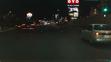 Comma 3X Dashcam Video Quality - Front Dash Camera Standard Field of View  - Night Time In Vegas