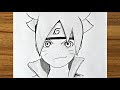 How to draw boruto uzumaki step by step  easy anime drawing  easy drawing for beginners