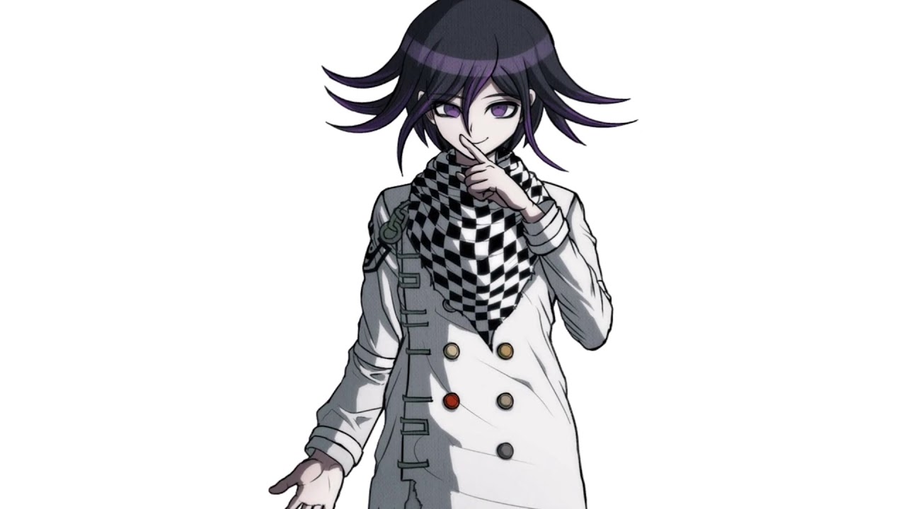 Kokichi shows himiko his wand.