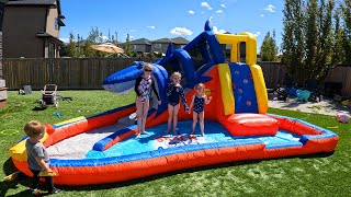 Unboxing Costco's Happy Hop Shark Cave Water Slide