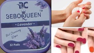 BEBOQueen lavender new clearsing wipes | nail polish remove cotton pads |