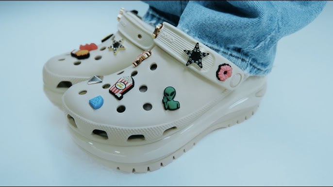 Custom LV & Denim Crocs