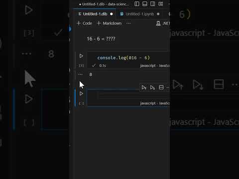 16 - 6 = 8?? Thanks JavaScript #vscode