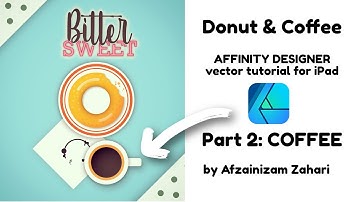 Affinity Designer for iPad vector art Tutorial: Donut & Coffee Part 2