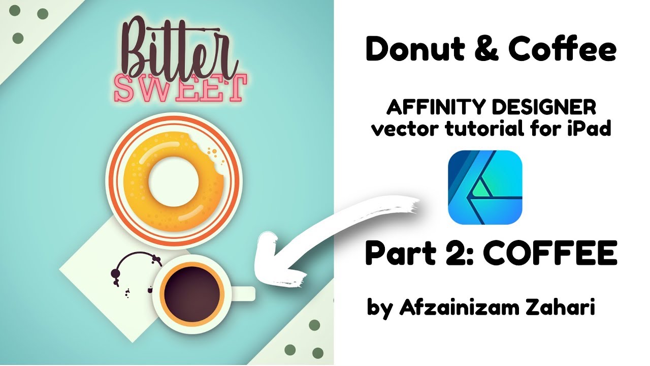 Affinity Designer for iPad vector art Tutorial: Donut & Coffee Part 2 ...