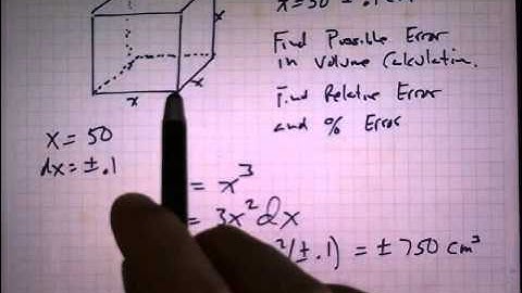 Differentials and error calculations