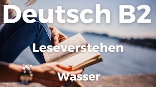 Deutsch B2 Leseverstehen   Wasser  Telc B2 Lesen  Deutsch Lernen  Learn German