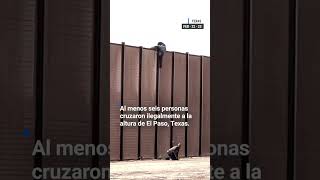 📌 El momento en que un grupo de inmigrantes salta el muro fronterizo en El Paso, Texas screenshot 5