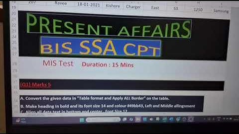 BIS SSA CPT PRACTICE TEST | CPT TEST OF BIS SSA