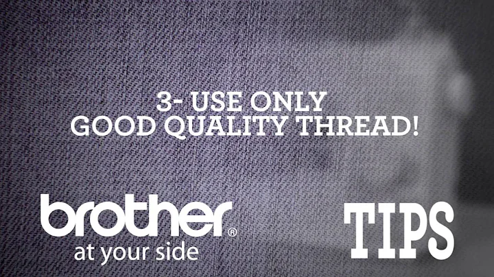 Brother Video Tip: Prevent Skipped Stitches from Brother