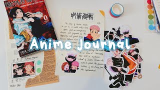 🐻 starting an anime journal ☁️  lần đầu làm anime journal của mình | jujutsu kaisen