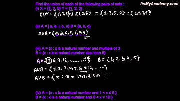 Union Operation of Set Exercise 1