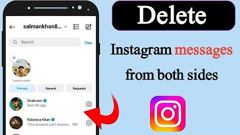 How to delete instagram messages from both sides
