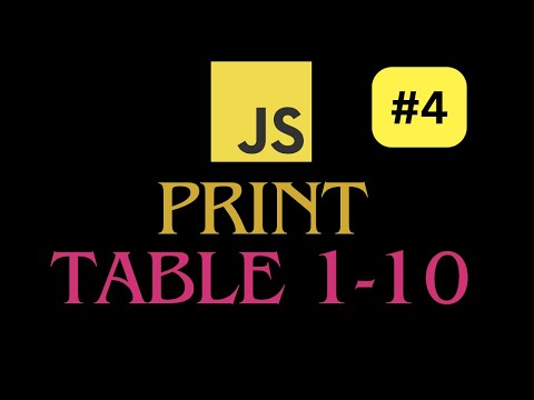 JavaScript: Print all Tables from 1 to 10