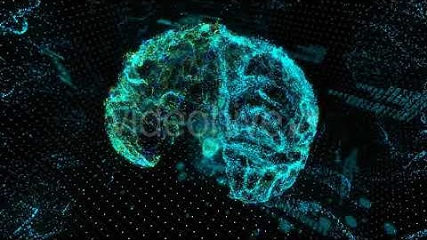 Brain Activity Hologram - motion graphics video