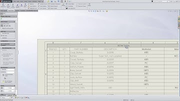 How to create a company standard BOM in SOLIDWORKS