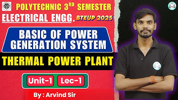 Basic of Power Generation System | Electrical Engg. |Unit-1|Lec-1|Thermal Power Plant |By-Arvind Sir