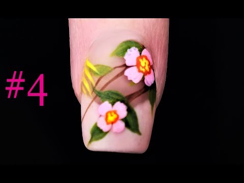 #4 Nail Art Design For Beginners | 4 Petal Flower Nails Tutorial