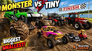 🚛 Big vs Small Vehicles – Can They Survive the Dangerous Cliff Road? 😱 screenshot 4