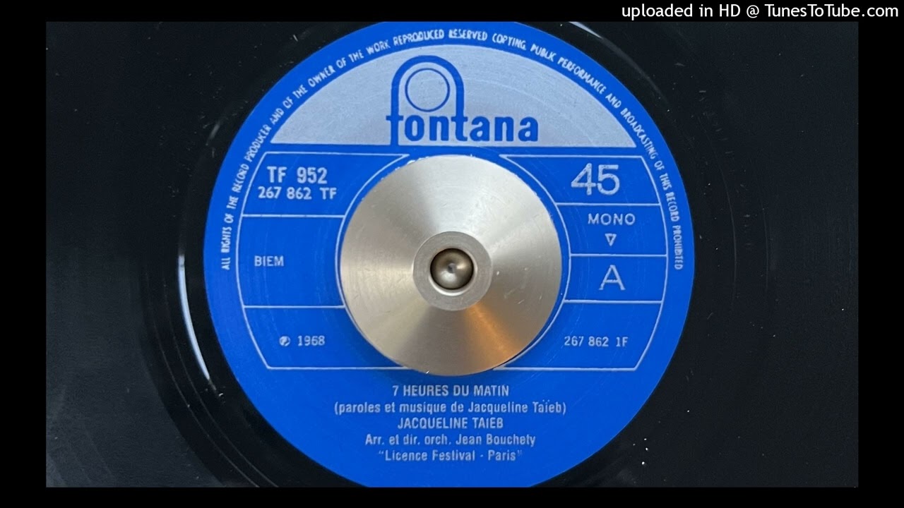 Jacqueline Taieb - 7 Heures Du Matin (Fontana) 1967 - YouTube
