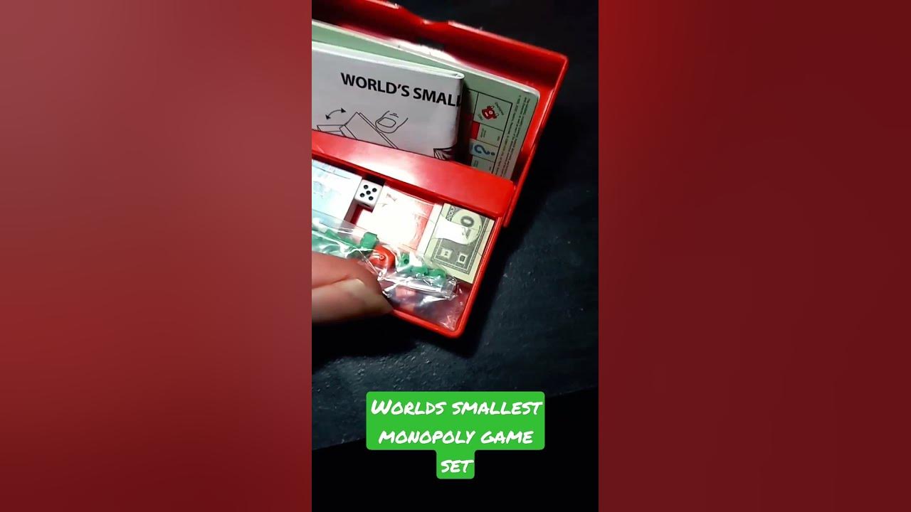 Worlds Smallest Monopoly Game Set