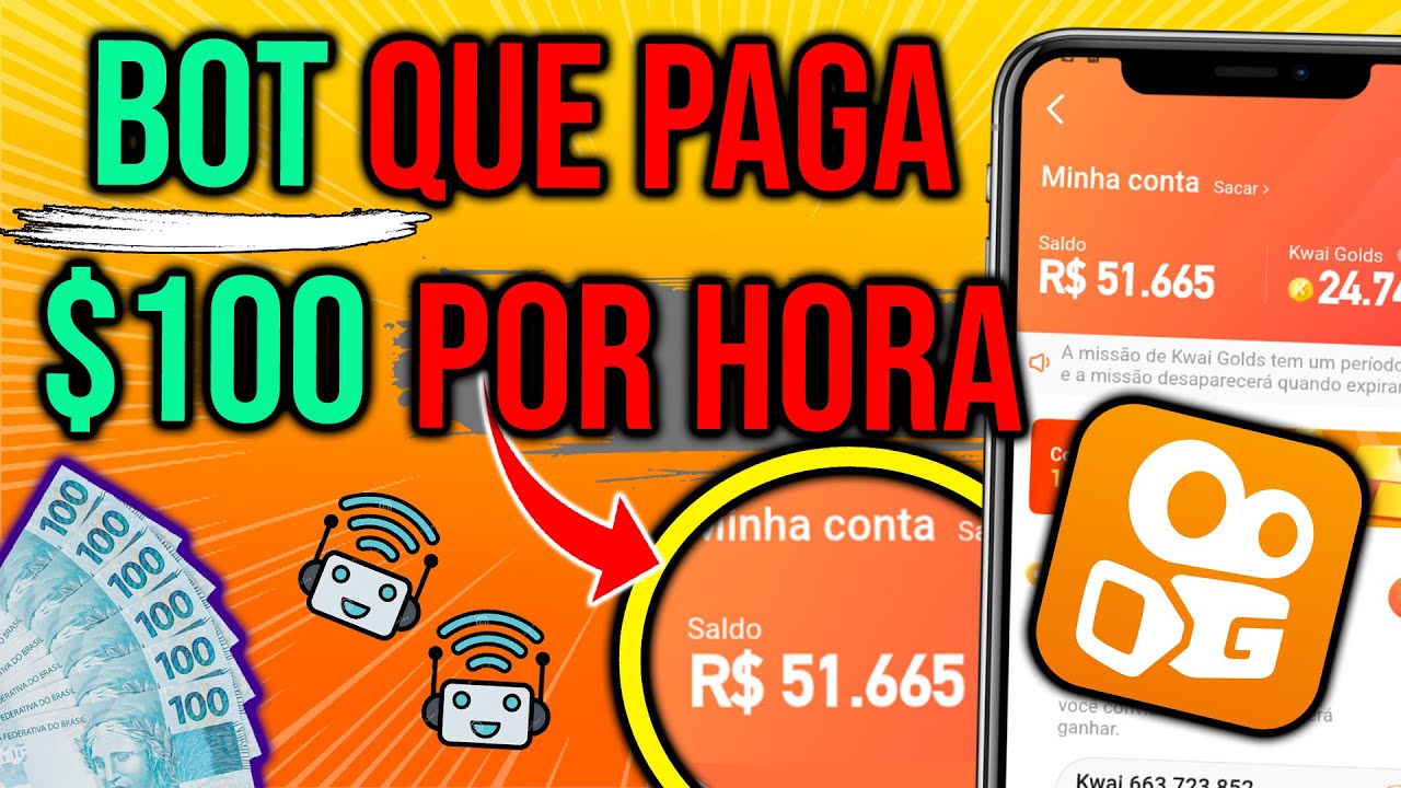 👉ESSE BOT FAZ VOCÊ GANHAR R$100 REAIS POR HORA no KWAI (Provado) Como Ganhar Dinheiro no Kwai
