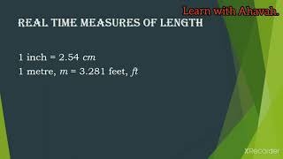 Real time Measurements in terms of metric units.. Aptitude preparation tips.