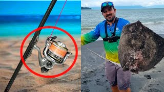 Molinete para peixes fortes em suas pescarias de praia  - Dicas de pesca de praia