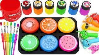 Oddly Satisfying Video l Making Colorful Fruits Slime Wild SPRUNKI Candy Lollipops Disney Panit ASMR