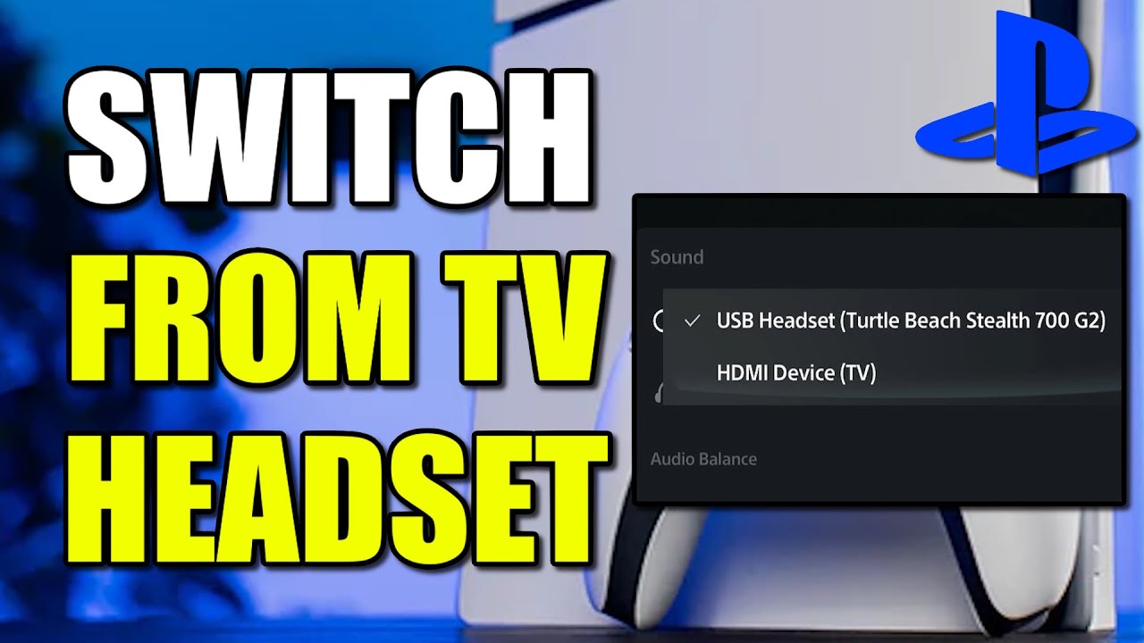 How to SWITCH Audio from TV to HEADSET with Output Setting on PS5 (Best Method)