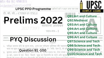 Prelims 2022 PYQ discussion| Question 91-100| #upscprelims #upsc2023 #pyqdiscussion #pyq #upsc #ias