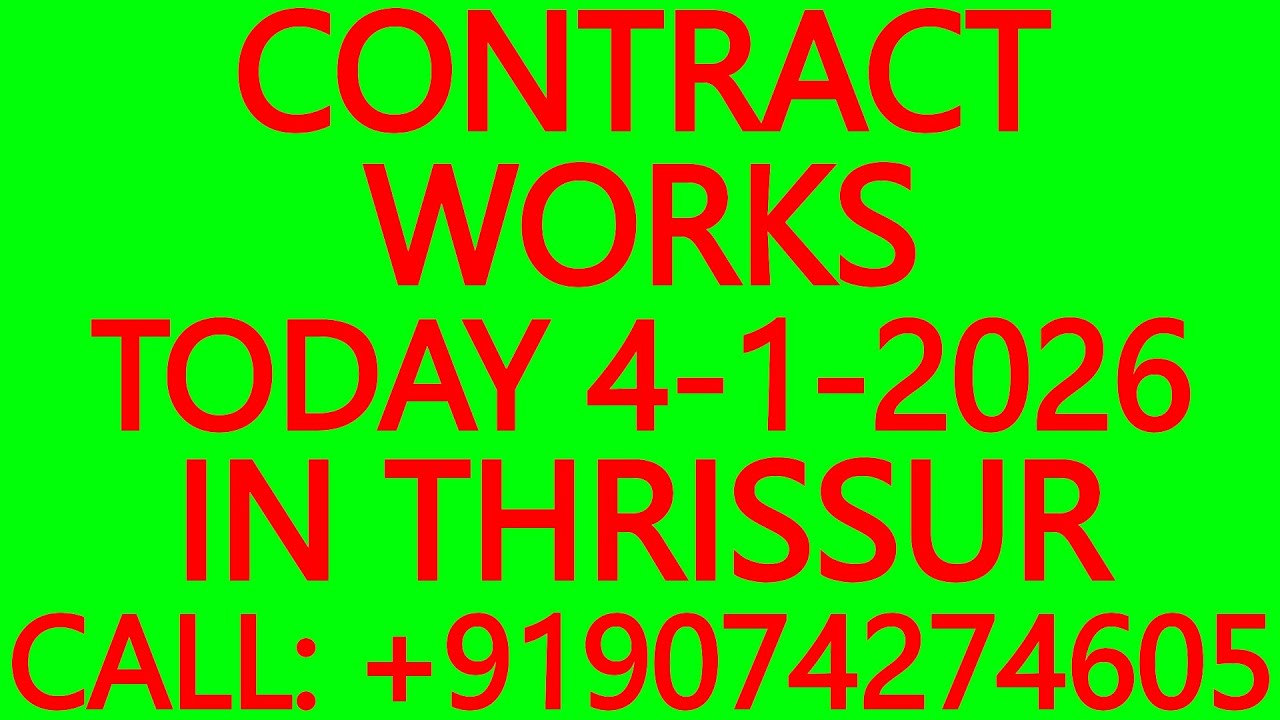CONTRACT WORKS TODAY 4-1-2026 IN THRISSUR- WELDING WORKS, SOLAR PANEL MOUNTING, ENGINEERING WORKS