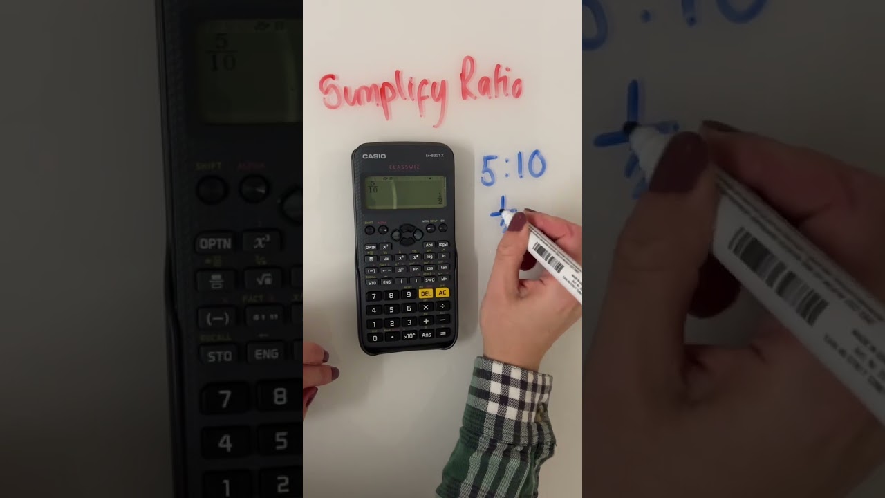 Simply a ratio on a calculator #maths @knottymaths #ratio #fraction #gscemaths